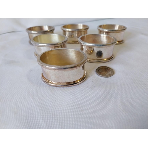 236 - set of 6 silver plated napkin rings