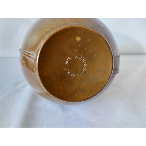 240 - copper Guernsey milk jug