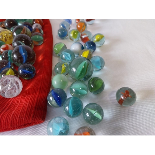 296 - quantity of vintage marbles