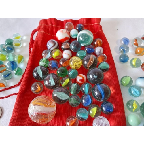 296 - quantity of vintage marbles