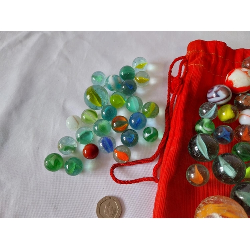 296 - quantity of vintage marbles