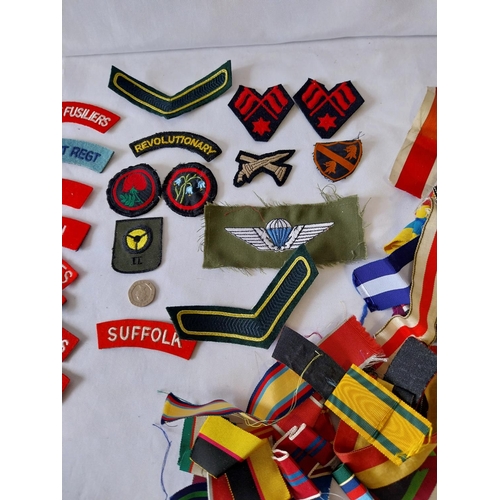 321 - quantity of military patches & ribbons