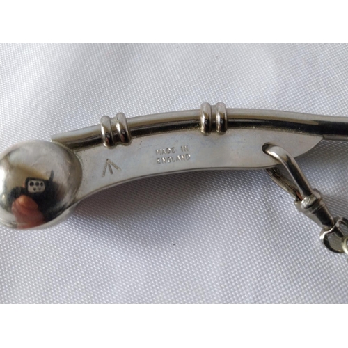 35 - Military bosun whistle & chain