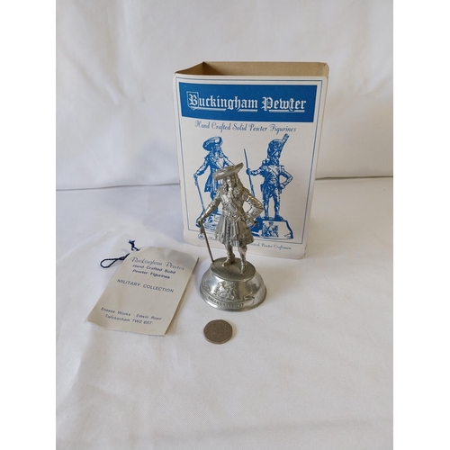 41 - Vintage Chas C Stadden pewter soldier figure boxed Officer Queen Dowagers Reg' 1680