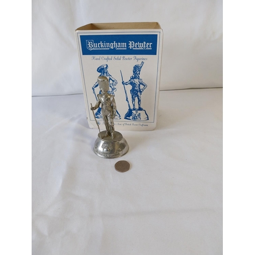 56 - Vintage Chas C Stadden pewter soldier figure boxed Private Grenadier Guard 1829