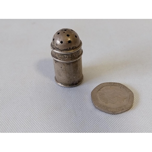 17 - HM Silver miniature pepper pot c1908