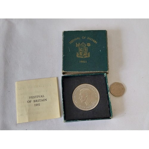 385 - 1951 Festival of Britain coin boxed