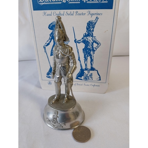 40 - Vintage Chas C Stadden pewter soldier figure boxed NCO Life Guards dismounted