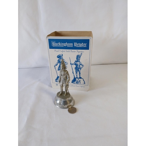 40 - Vintage Chas C Stadden pewter soldier figure boxed NCO Life Guards dismounted