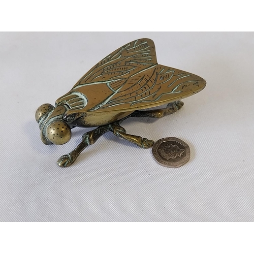 43 - brass fly matchstriker holder