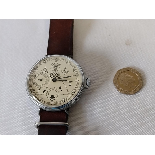 44 - Masonic wristwatch working order