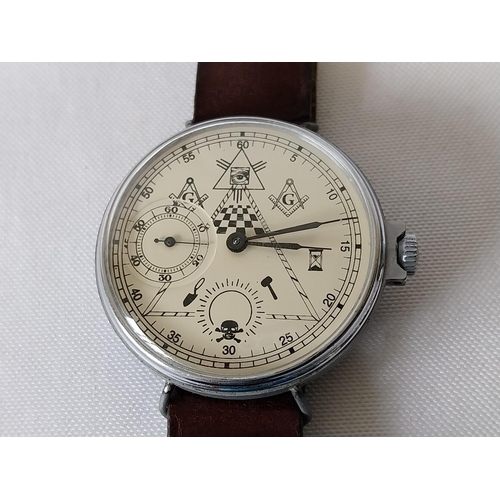 44 - Masonic wristwatch working order