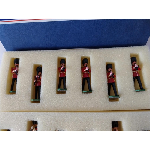 100 - Boxed Ducal military figures 54mm cast painted bandsman