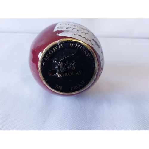 105 - sealed cricket ball whisky bottle