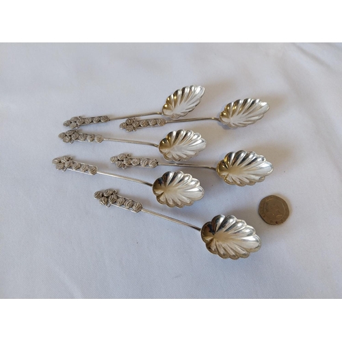 126 - set of 6 Tested Silver spoons