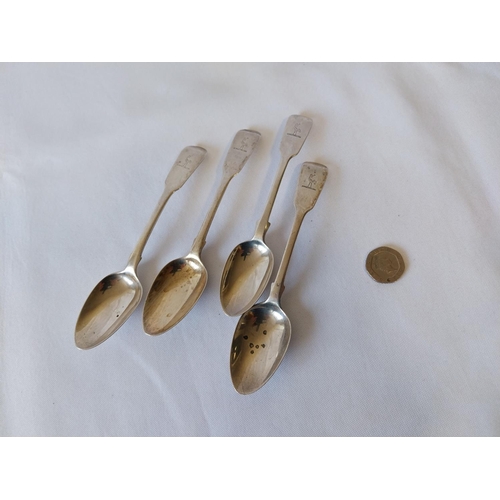 127 - 4 HM Silver Georgian spoons c1836