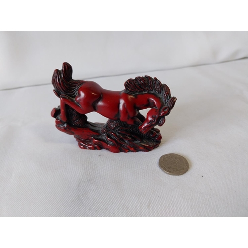 13 - Chinese resin figure of a horse