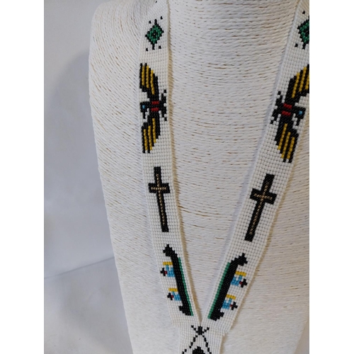 136 - Native America style beaded necklace