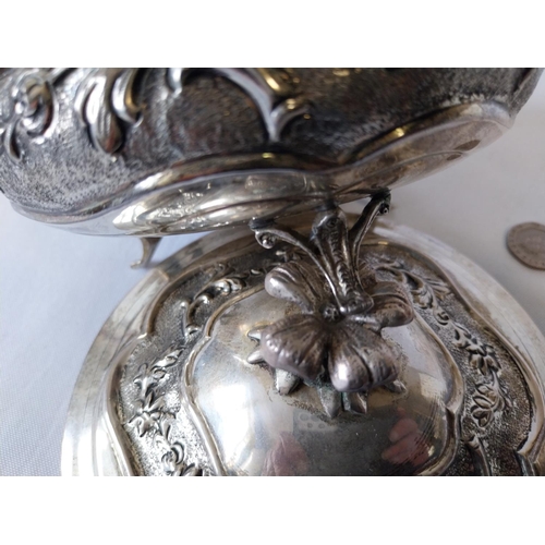 147 - 925 Silver large sugar bowl in the Art Nouveau style 316grams