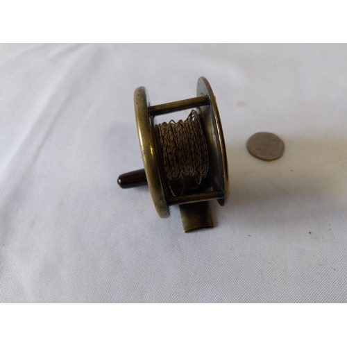 207 - vintage brass fishing reel