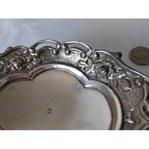 228 - 925 Silver bon bon dish 79grams