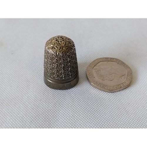 347 - white metal thimble