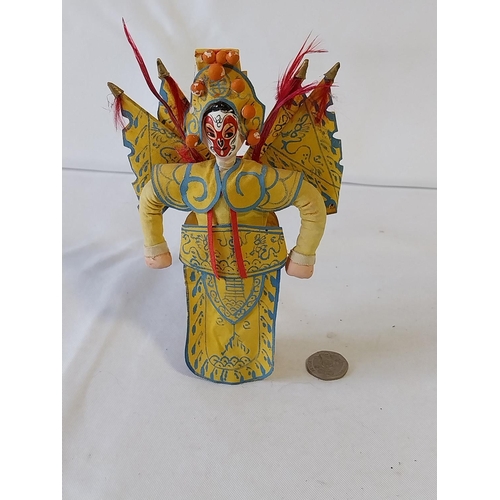 35 - vintage Chinese opera dolls with porcelain mask