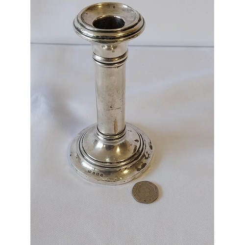 41 - HM Silver candle stick c1913