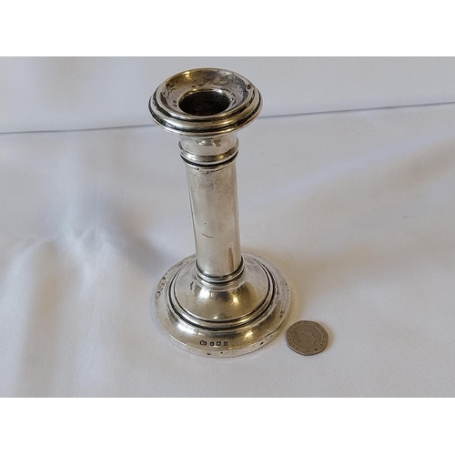 43 - HM Silver candle stick c1913