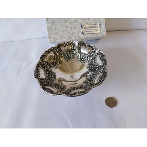 59 - 925 Silver dish in the Art Nouveau style 100grams