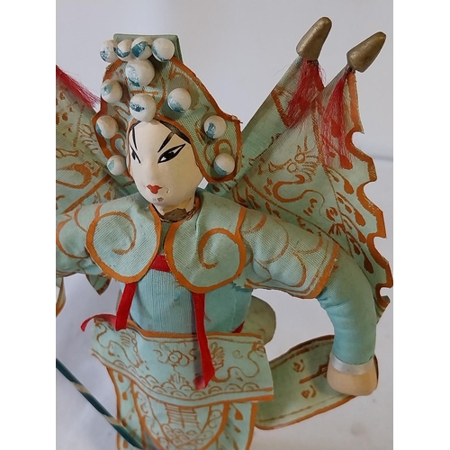 86 - vintage Chinese opera dolls with porcelain mask