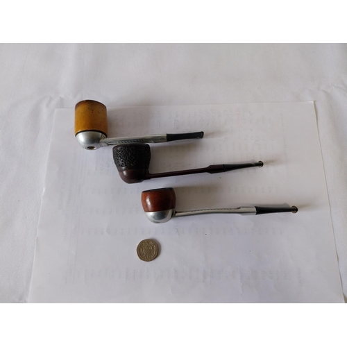 61 - 3 vintage smoking pipes by Falcon