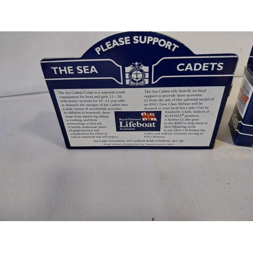 182 - 2 Sea Cadets Life Boats Kleenex MIB