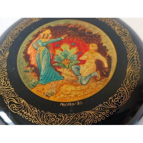 192 - Russian lacquered box handpainted & signed