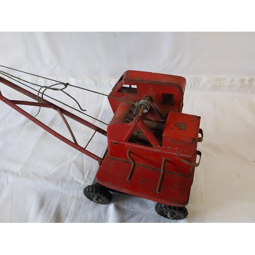 20 - vintage tin plate Triang crane