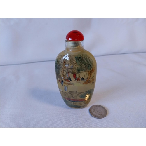 28 - reverse painted Chinese snuff bottle