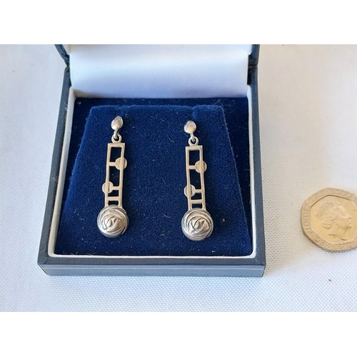 314 - 925 Silver Mackintosh style earrings