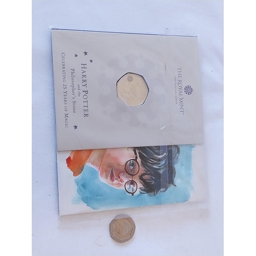 357 - Harry Potter mint 50p coin