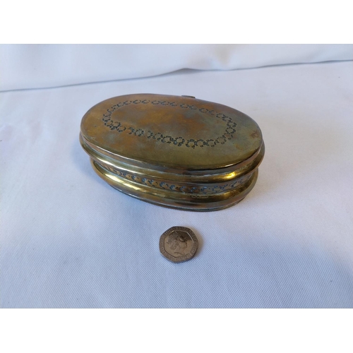 38 - vintage brass tobacco box