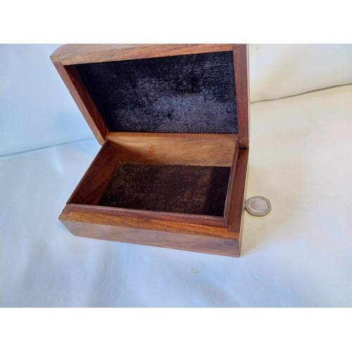 76 - wooden box inlaid with brass