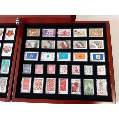 305 - The Native American Stamp Collection in display box by Danbury Mint