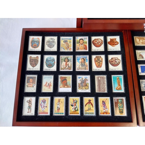 305 - The Native American Stamp Collection in display box by Danbury Mint