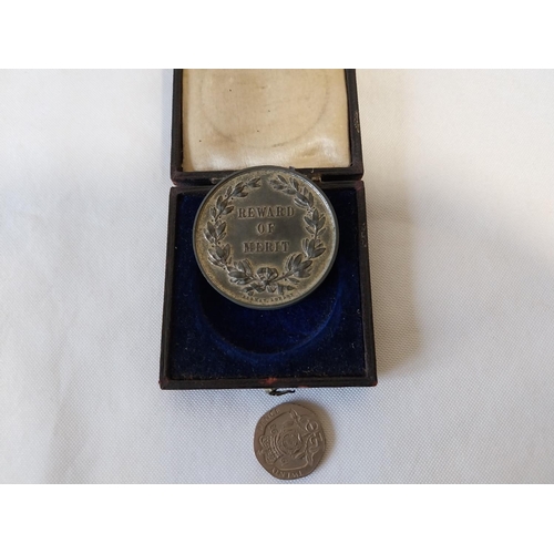 1 - St Michaels School Pimlico medal c1890 cased