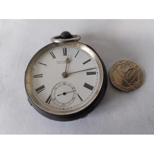 129 - HM Silver pocket watch Chester c1891 untested