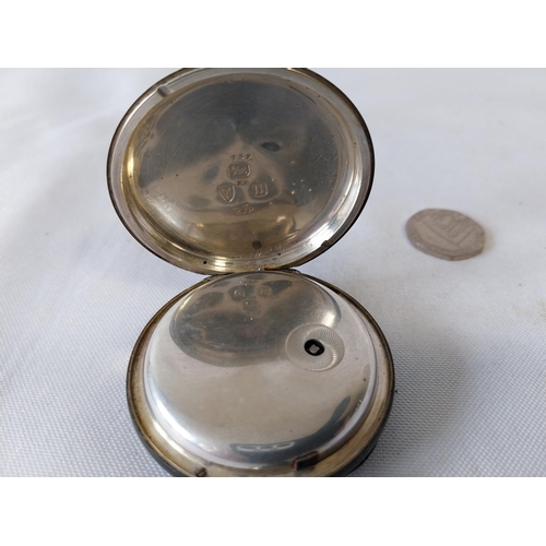 129 - HM Silver pocket watch Chester c1891 untested