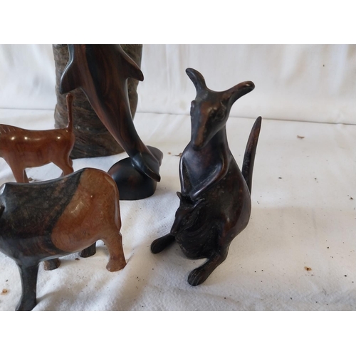 14 - mixed carved animals