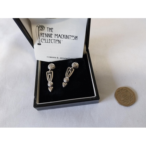 183 - HM Silver Rennie Mackintosh collection earrings