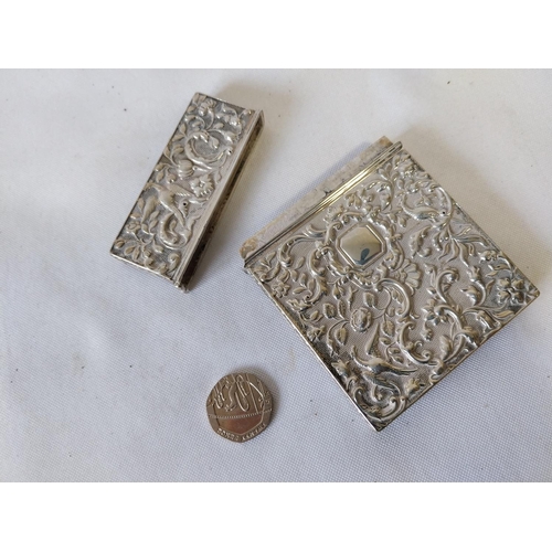 53 - HM Silver 72gram card case c1835