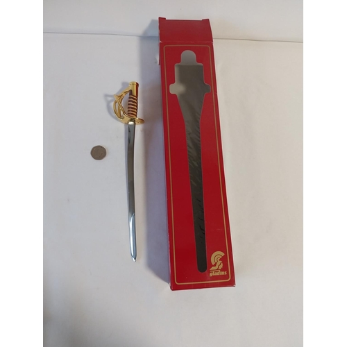 109 - Gladius replica sword letter opener boxed