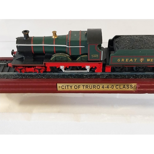 120 - Atlas Editions static model train OO gauge mint in box City of Truro 4-4-0 Class